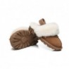 UGG Suzie Chaussons slingback enfant en laine de mouton Châtaigne