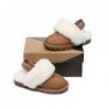 UGG Suzie Chaussons slingback enfant en laine de mouton Châtaigne