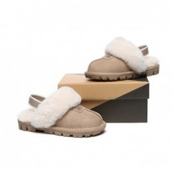 UGG Suzie Chaussons slingback enfant en laine de mouton Sable