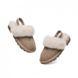 UGG Suzie Chaussons slingback enfant en laine de mouton Sable