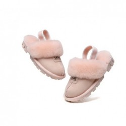 UGG Suzie Chaussons slingback enfant en laine de mouton Rosé