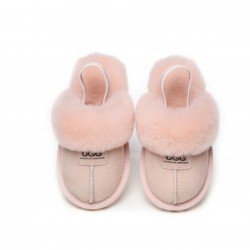 UGG Suzie Chaussons slingback enfant en laine de mouton Rosé