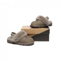 UGG Suzie Chaussons slingback enfant en laine de mouton Olive