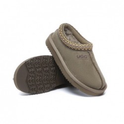 UGG Chaussons cheville en laine pour enfants,Olive