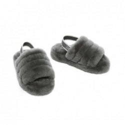 UGG Claquettes à bride arrière pour enfants Puffy Gris