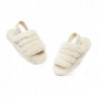 UGG Claquettes à bride arrière pour enfants Puffy Crème