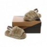 UGG Claquettes à bride arrière pour enfants Puffy Marron