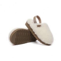 UGG Chaussons pour enfants, slingback, duveteux,Beige