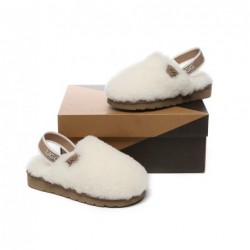 UGG Chaussons pour enfants, slingback, duveteux,Beige