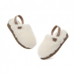 UGG Chaussons pour enfants, slingback, duveteux,Beige