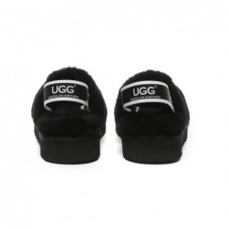 UGG Chaussons pour enfants, slingback, duveteux,Noir