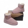 UGG Bottes pour enfants en laine de mouton avec mini bouton，Rose