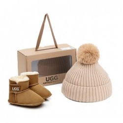 UGG Baby Bootie Coffret cadeau bonnet à pompon