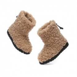 UGG Bottes pour enfants,peluche en laine,haut à cordon Marron