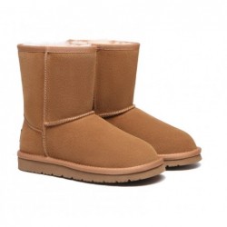 Bottes UGG pour enfants en peau de mouton et laine courtes classiques