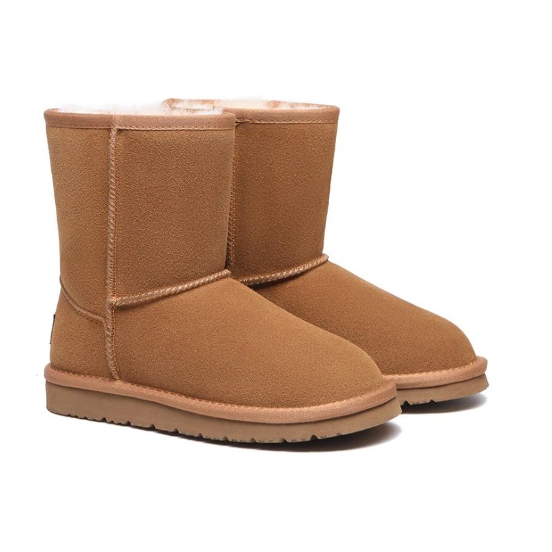 Bottes UGG pour enfants en peau de mouton et laine courtes classiques