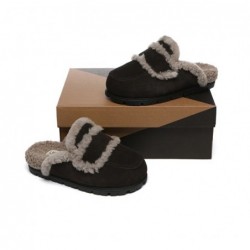 UGG Chaussons pour femme,doublés peau de mouton Remi Chocolat