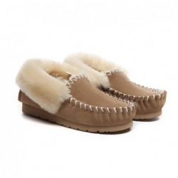 UGG Mocassins,bottines en laine de mouton,Châtaigne