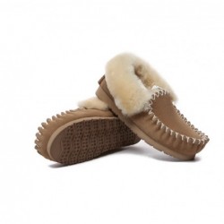 UGG Mocassins,bottines en laine de mouton,Châtaigne