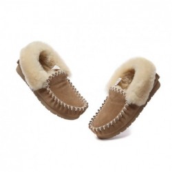 UGG Mocassins,bottines en laine de mouton,Châtaigne