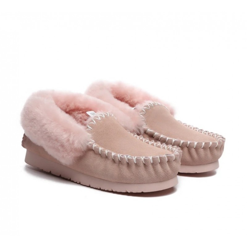 UGG Mocassins,bottines en laine de mouton,Rose