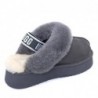 UGG Premium Platform Fluffy Éraflure Pantoufles —Gris