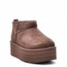 UGG Bottine Plateforme en Daim Marron