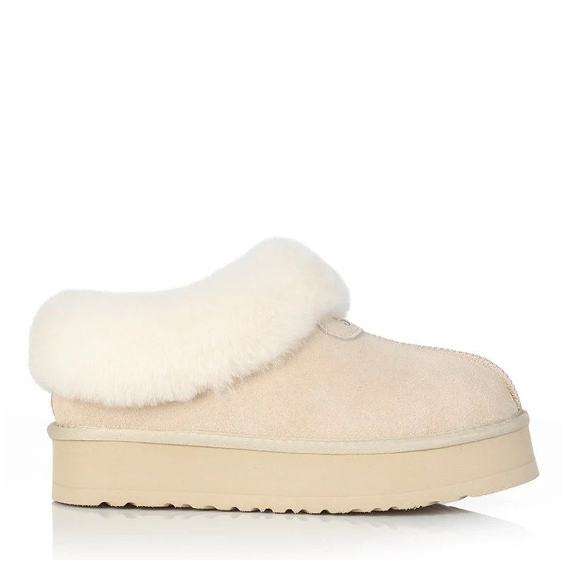 UGG Shady Chaussons à plateforme Blanc cassé