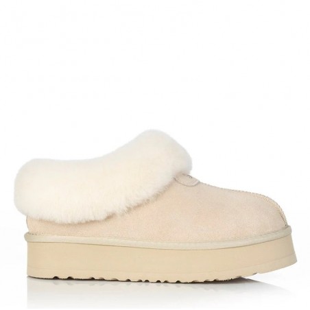 UGG Shady Chaussons à plateforme Blanc cassé