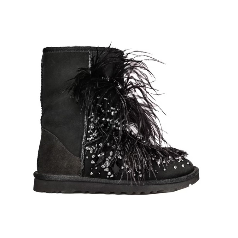 UGG Bottes d'Hiver en Daim avec Pierres