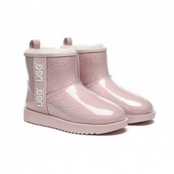 UGG pour femmes,imperméables et transparentes,en peau de mouton,classiques,Rose