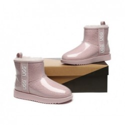 UGG pour femmes,imperméables et transparentes,en peau de mouton,classiques,Rose