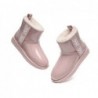 UGG pour femmes,imperméables et transparentes,en peau de mouton,classiques,Rose