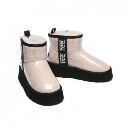 Bottes UGG pour femmes, plateforme classique transparente et imperméable,Noir