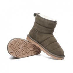 UGG EVERAU® Mini-bottes en laine de mouton,Vert armée