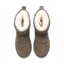 UGG EVERAU® Mini-bottes en laine de mouton,Vert armée