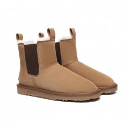 Bottes UGG EVERAU® pour femmes en peau de mouton et laine Mini Guildford,Châtaigne