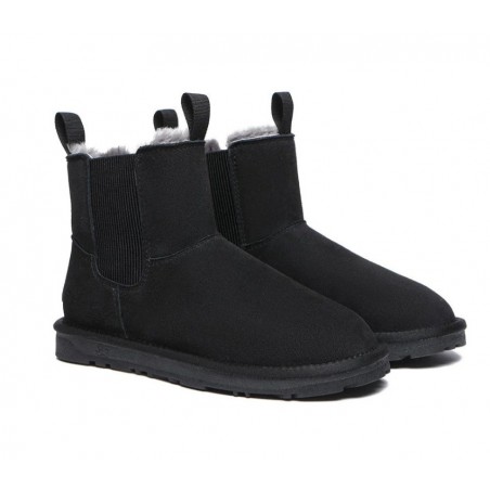 Bottes UGG EVERAU® pour femmes en peau de mouton et laine Mini Guildford,Noir