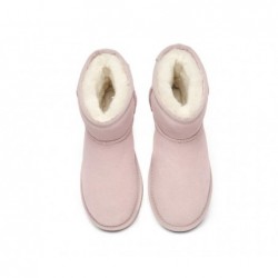 Bottes UGG en peau de mouton,laine,mini classique,daim,Rose