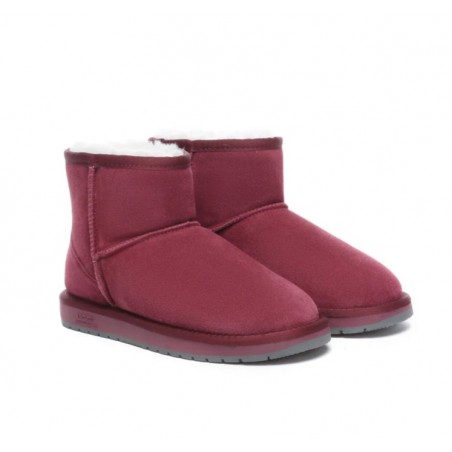 Bottes UGG en peau de mouton,laine,mini classique,daim,Sangria