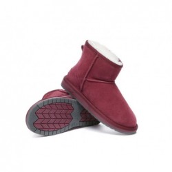 Bottes UGG en peau de mouton,laine,mini classique,daim,Sangria