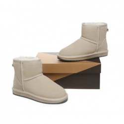 Bottes UGG en peau de mouton,laine,mini classique,daim,Sable