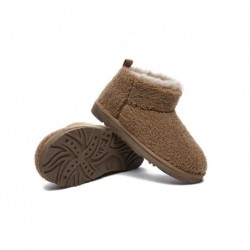 Bottes EVERAU® UGG en peau de mouton et laine pelucheuse à la cheville,Brun