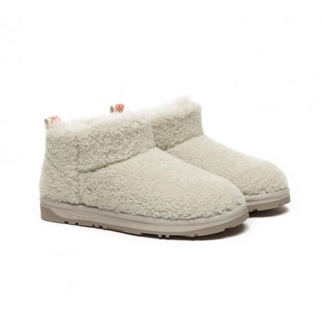 Bottes EVERAU® UGG en peau de mouton et laine pelucheuse à la cheville,Sable