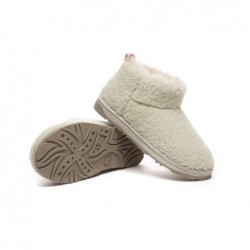 Bottes EVERAU® UGG en peau de mouton et laine pelucheuse à la cheville,Sable