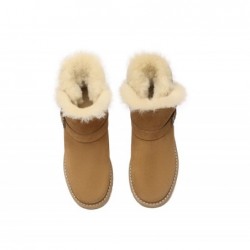 UGG pour femmes en peau de mouton et laine avec boucle décorative à la cheville