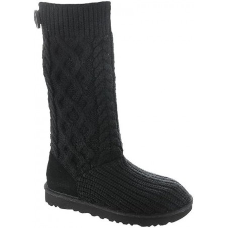 UGG Femme Tricot Cardi Classique Botte Tendance,Noir