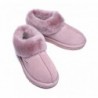 Chaussons UGG en laine de mouton de qualité supérieure avec col et cheville,Rose