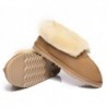 Chaussons UGG en peau de mouton double face avec col en laine et cheville,Châtaigne