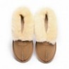 Chaussons UGG en peau de mouton double face avec col en laine et cheville,Châtaigne